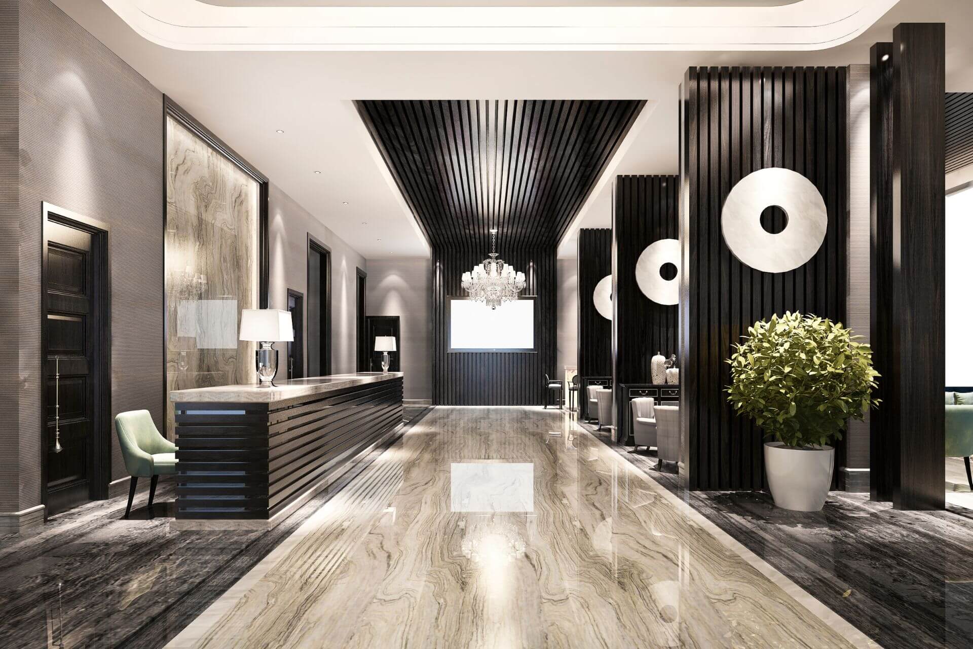 Realizacje projektów wnętrz przestrzeni komercyjnych wykonane przez SG Projekt